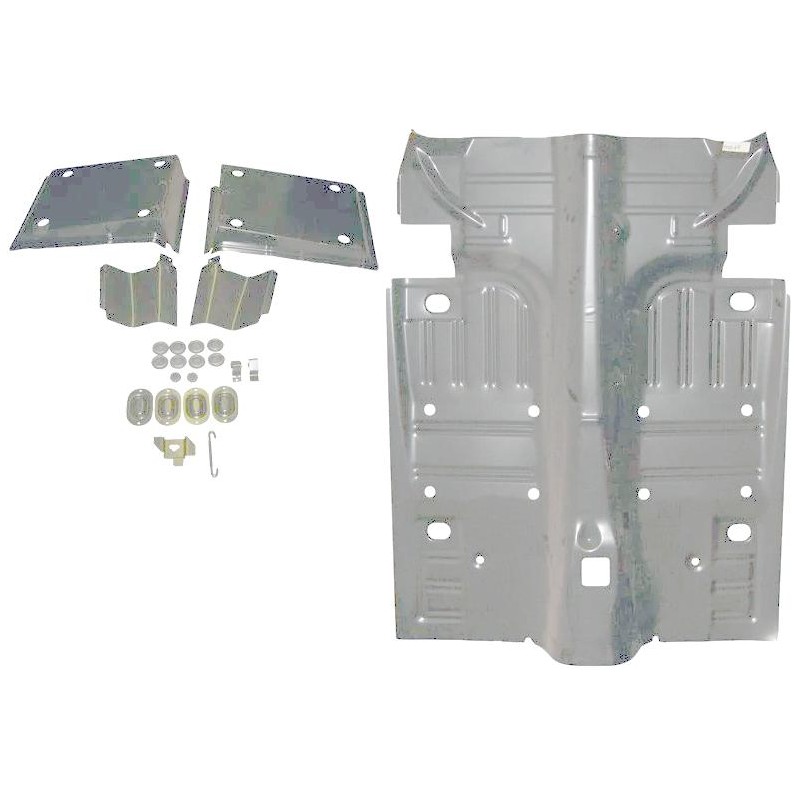 Complete floor pan convertible 65-68 WELD-THROUGH PRIMER