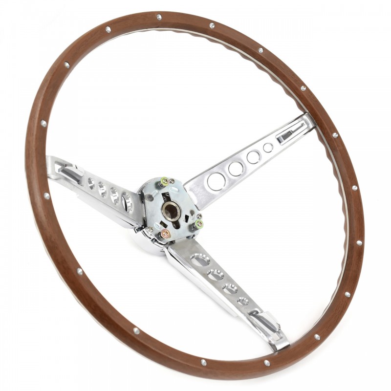 Deluxe Steering Wheel (Wood) 65-66