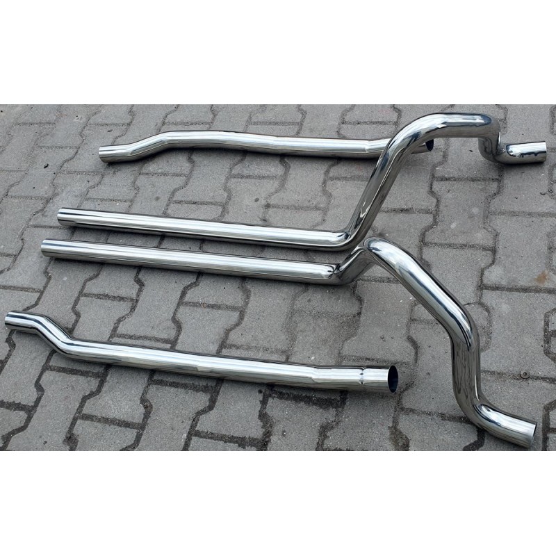 Stainless, Polished 2" Exhaust pipes, set