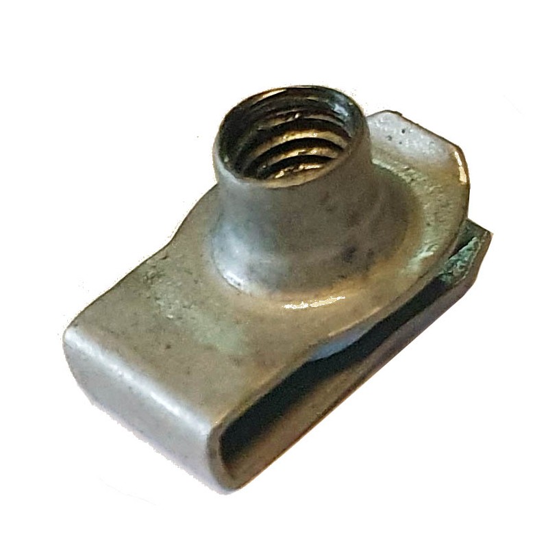 Short u-nut used at radiator support, trunk lid etc... Short u-nut used at radiator support, trunk lid etc...