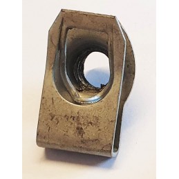 Short u-nut used at radiator support, trunk lid etc...