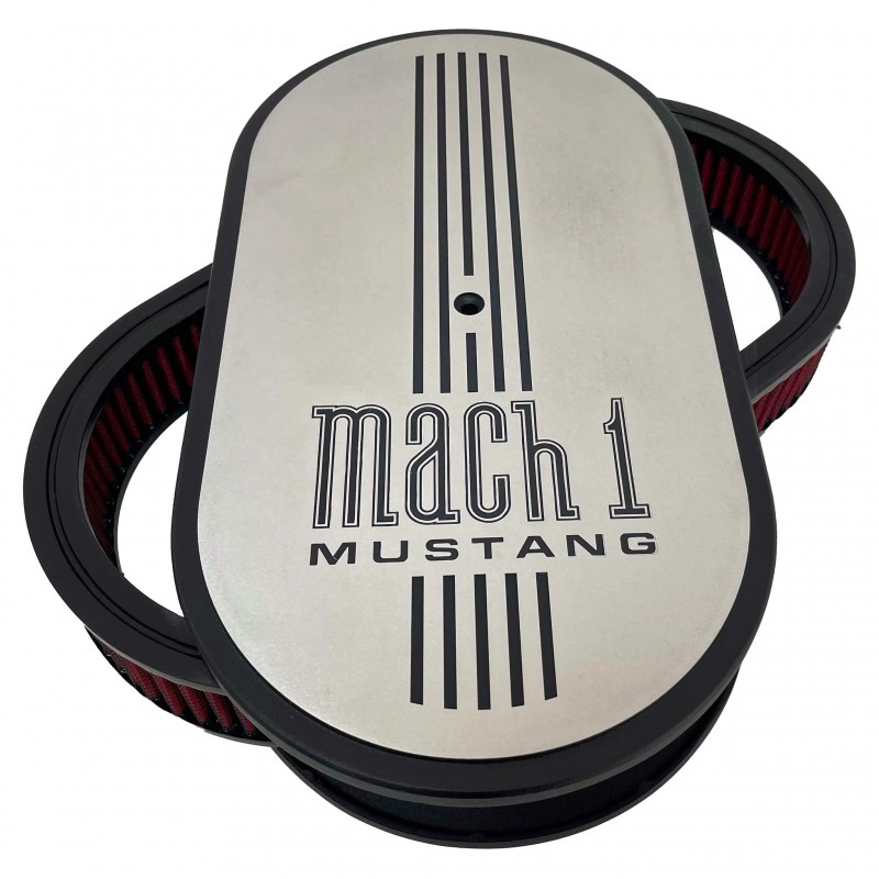 Ford Mach 1 Silver 15" Oval Air Cleaner Kit