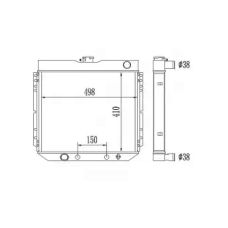 6-Cylinder Aluminum Radiator 67-70