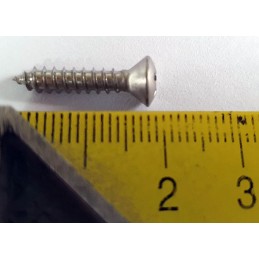 Lens screw 3,9x19 head 7,4mm stainless steel