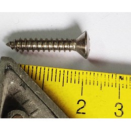 Lens screw 4,2x22 head 8mm stainless steel