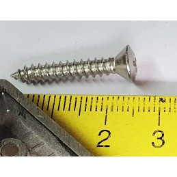 Lens screw 4,2x25 head 8mm stainless steel
