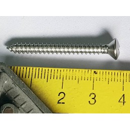 Lens screw 4,2x38 head 8mm stainless steel