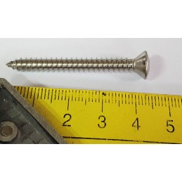 Lens screw 4,8x45 head 9,4mm stainless steel