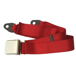 Pair of Seat belts, Dark red 2 point 65-73