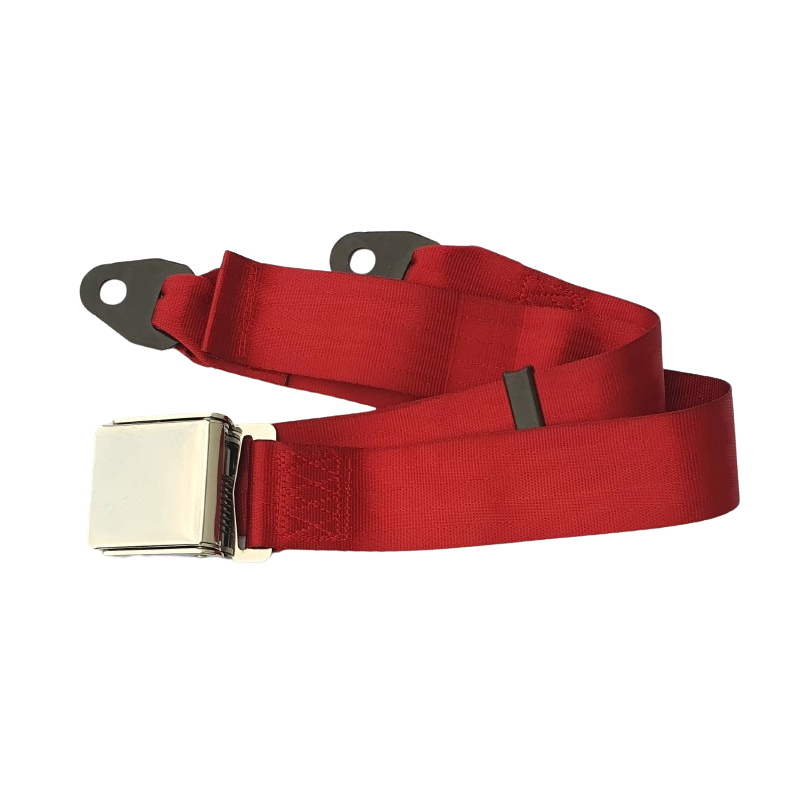 Pair of Seat belts, Dark red 2 point 65-73