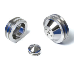 Pulley Kit Billet 2V WP / 2V CRANK, 4 csavar, alsóhajtás, ezüst 69-73