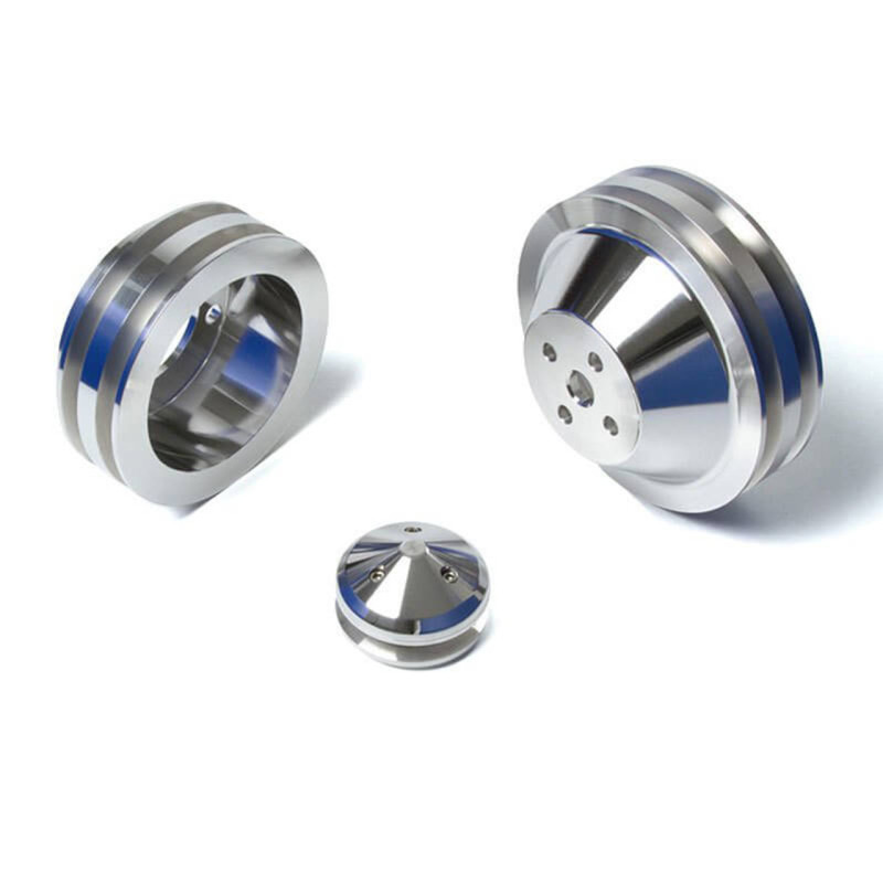 Pulley Kit Billet 2V WP / 2V CRANK, 4 csavar, alsóhajtás, ezüst 69-73 Pulley Kit Billet 2V WP / 2V CRANK, 4 csavar, alsóhajtás, ezüst 69-73