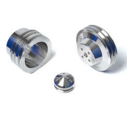 Pulley Kit Billet 2V WP / 3V CRANK, 3 csavar, alsóhajtás, ezüst 64-69