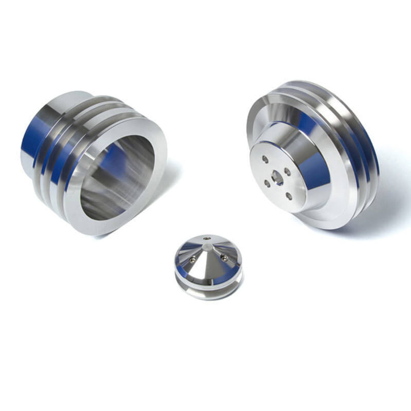 Pulley Kit Billet 2V WP / 3V CRANK, 3 csavar, alsóhajtás, ezüst 64-69 Pulley Kit Billet 2V WP / 3V CRANK, 3 csavar, alsóhajtás, ezüst 64-69