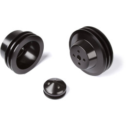 Pulley Kit Billet 2V WP / 2V Crank, 3 csavar, szíjtárcsa szett, fekete 64-69