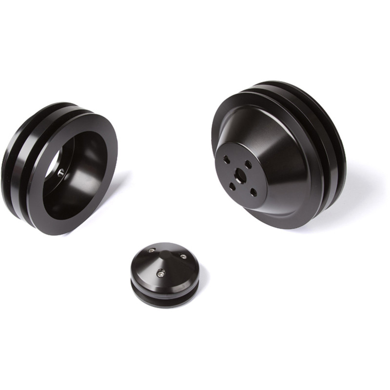 Pulley Kit Billet 2V WP / 2V Crank, 4 csavar, alsóhajtás, fekete 69-73
