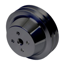 Pulley Billet 2V Waterpump, High-Flow, Black (3Bolt Crank)  (289, 302, 351W) 64-69