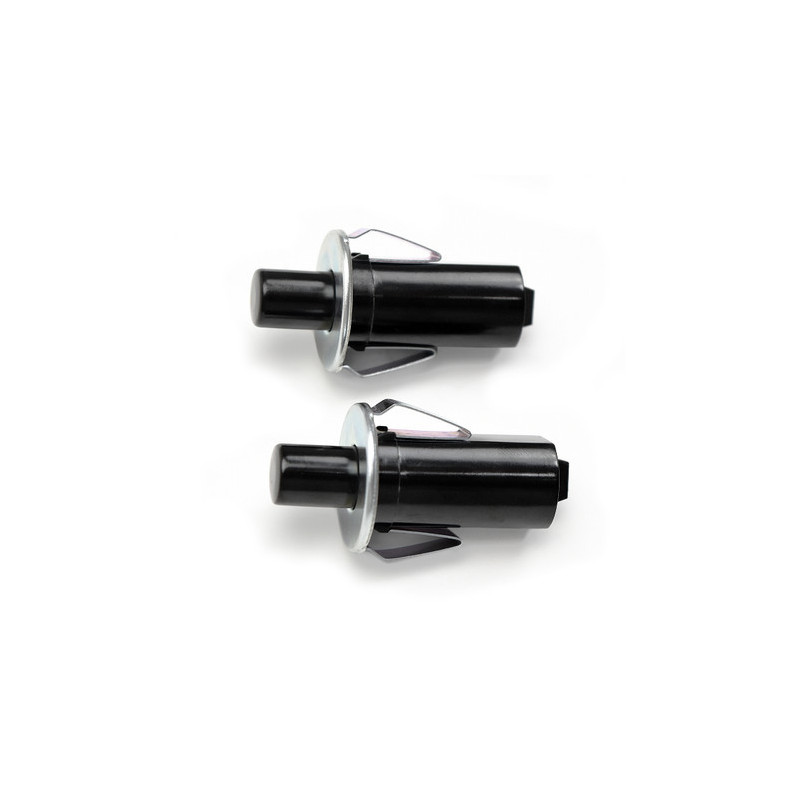 Courtesy Light Switches. Pair, Black/Zinc 65-67