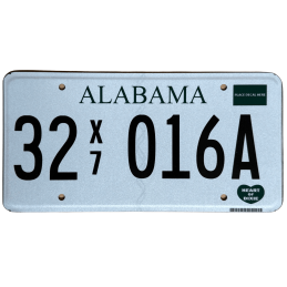 Alabama rendszám