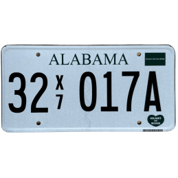 Alabama rendszám