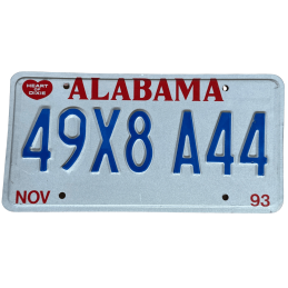 Alabama rendszám