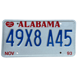 Alabama rendszám