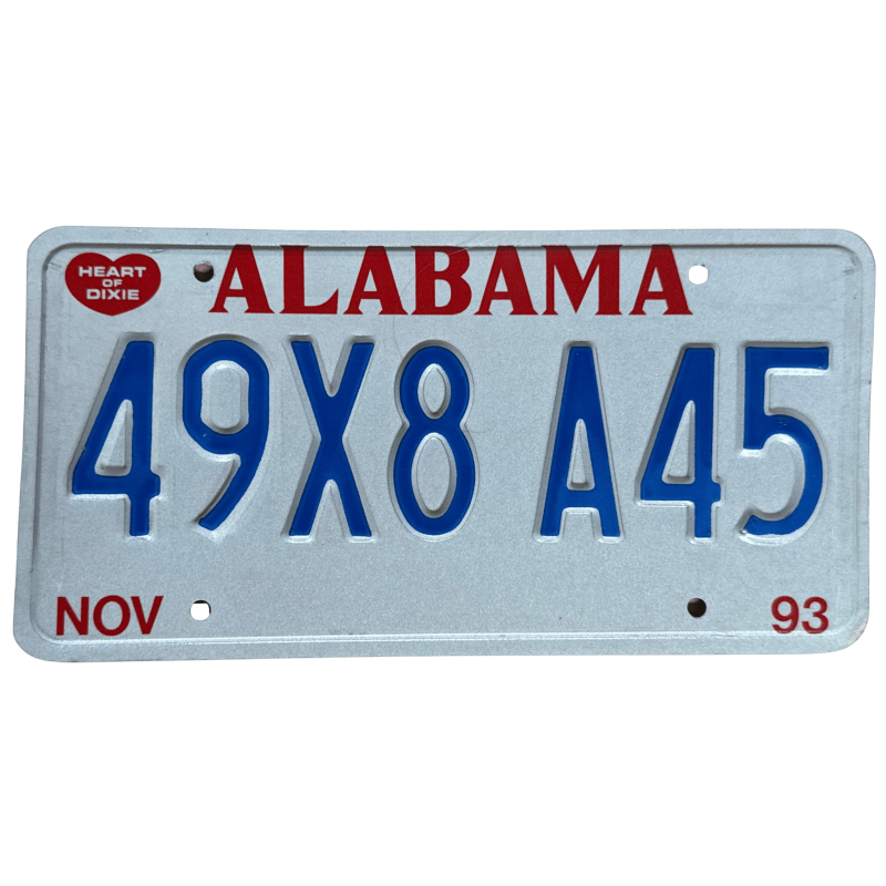 Alabama rendszám Alabama rendszám