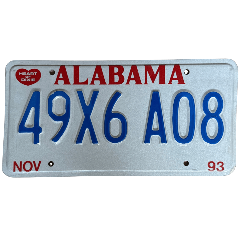 Alabama rendszám
