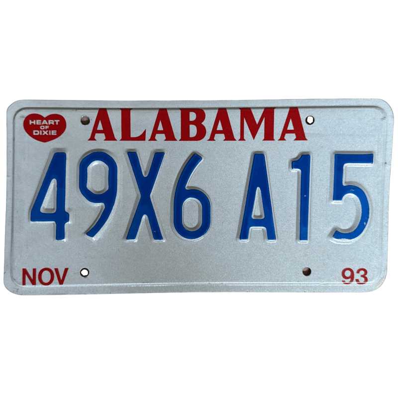 Alabama rendszám Alabama rendszám