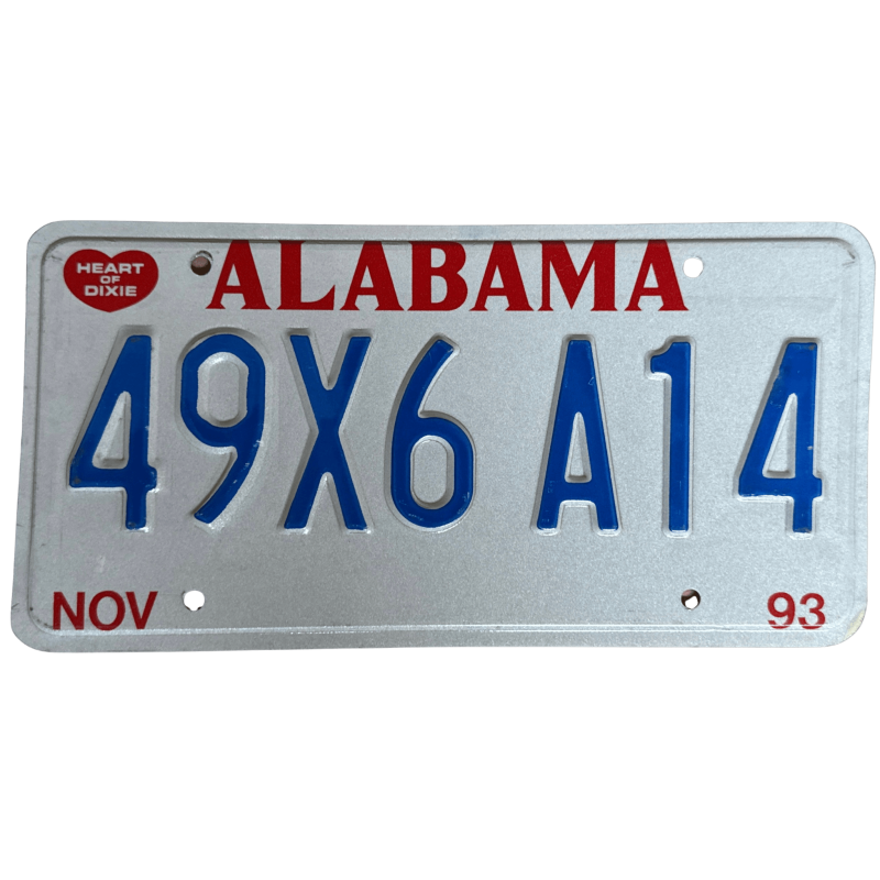 Alabama rendszám Alabama rendszám