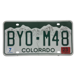 Colorado rendszám