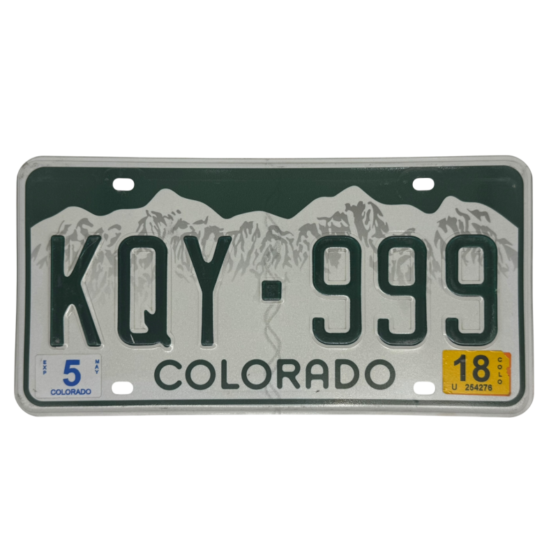 Colorado rendszám