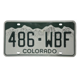 Colorado rendszám