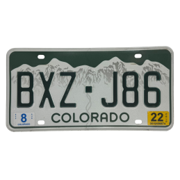 Colorado rendszám