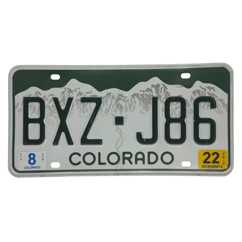 Colorado rendszám