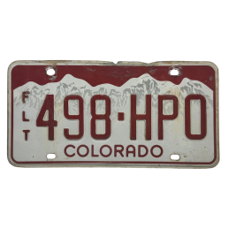 Colorado rendszám