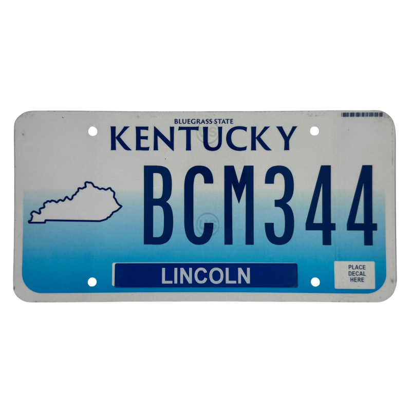 Kentucky rendszám