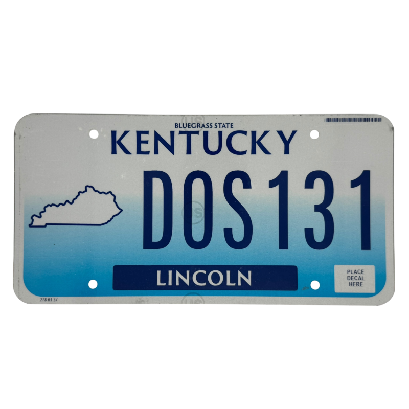Kentucky rendszám