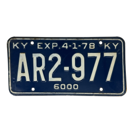 Kentucky rendszám