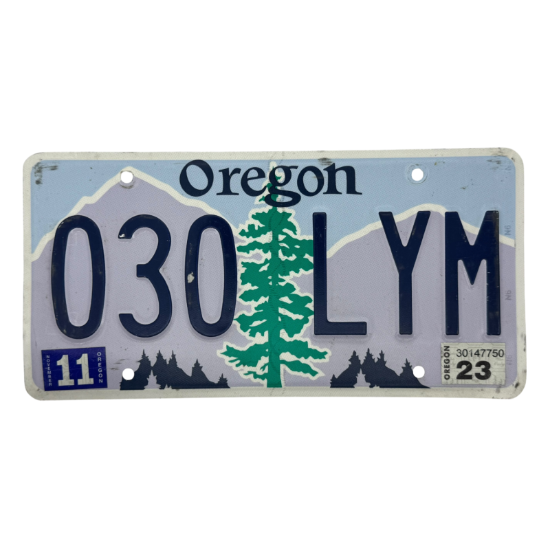 Oregon rendszám