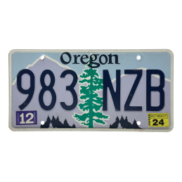 Oregon rendszám
