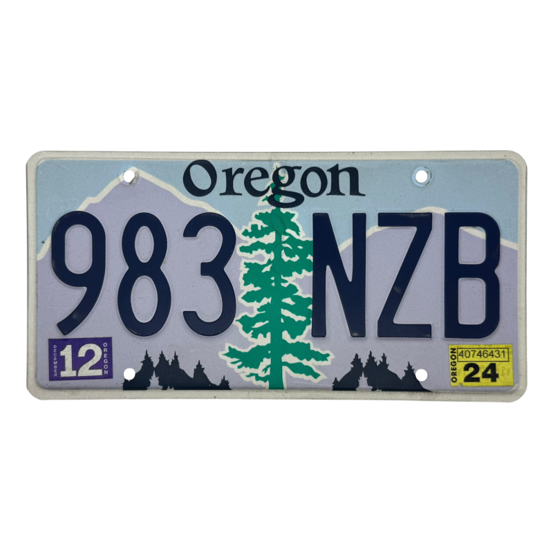 Oregon rendszám