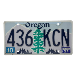 Oregon rendszám