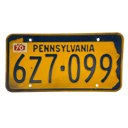 Pennsylvania rendszám