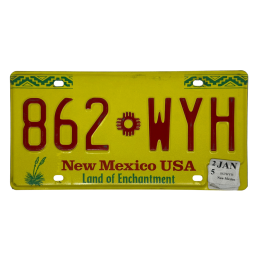 New Mexico rendszám