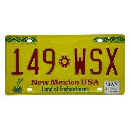 New Mexico rendszám