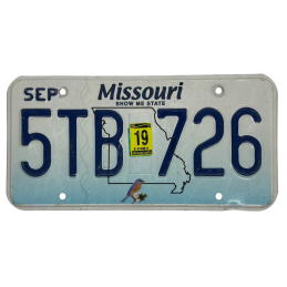 Missouri rendszám