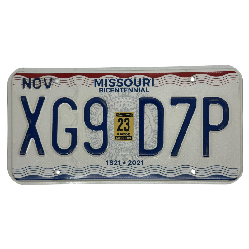 Missouri rendszám Missouri rendszám