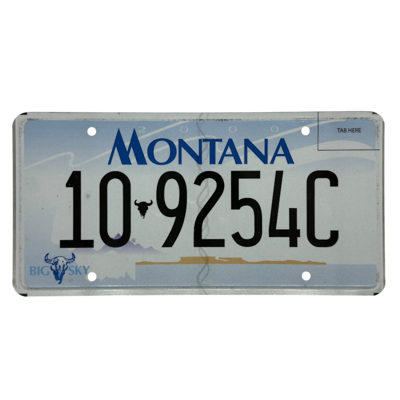 Montana rendszám Montana rendszám