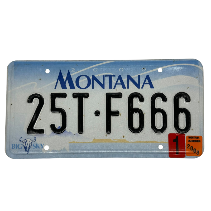 Montana rendszám Montana rendszám